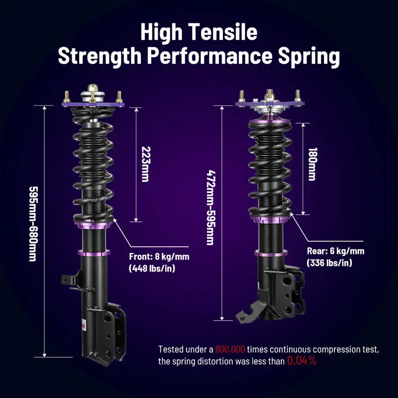 1988-1999 Toyota Corolla Coilover Shock E90 E100 E110 Ae101 Ae111 Coilovers Shock Absorber 2