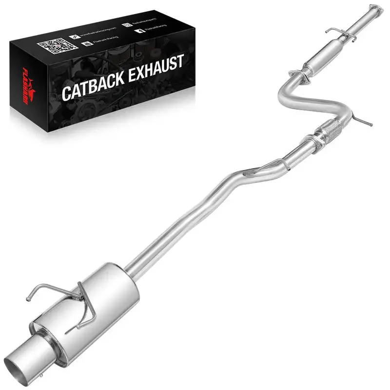 1994-1997 Honda Accord Catback Exhaust System, 2.5" Inlet, 4.5" Muffler Tip, N1 Style, 2.2L L4 Engine 1