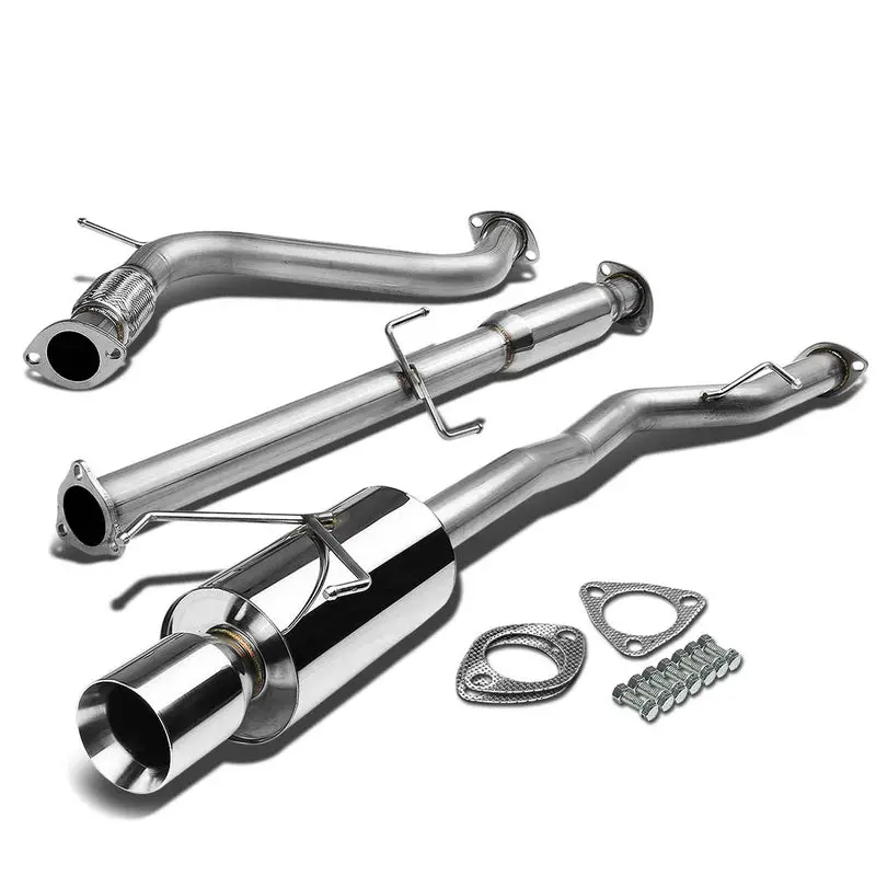1994-1997 Honda Accord Catback Exhaust System, 2.5" Inlet, 4.5" Muffler Tip, N1 Style, 2.2L L4 Engine 2