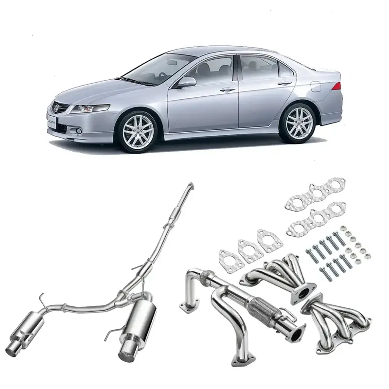 1998-2002 Honda Accord J30 V6 Exhaust Header/ Catback Exhaust W/4.5 Inches Muffler Tip All-In-One Kit 2