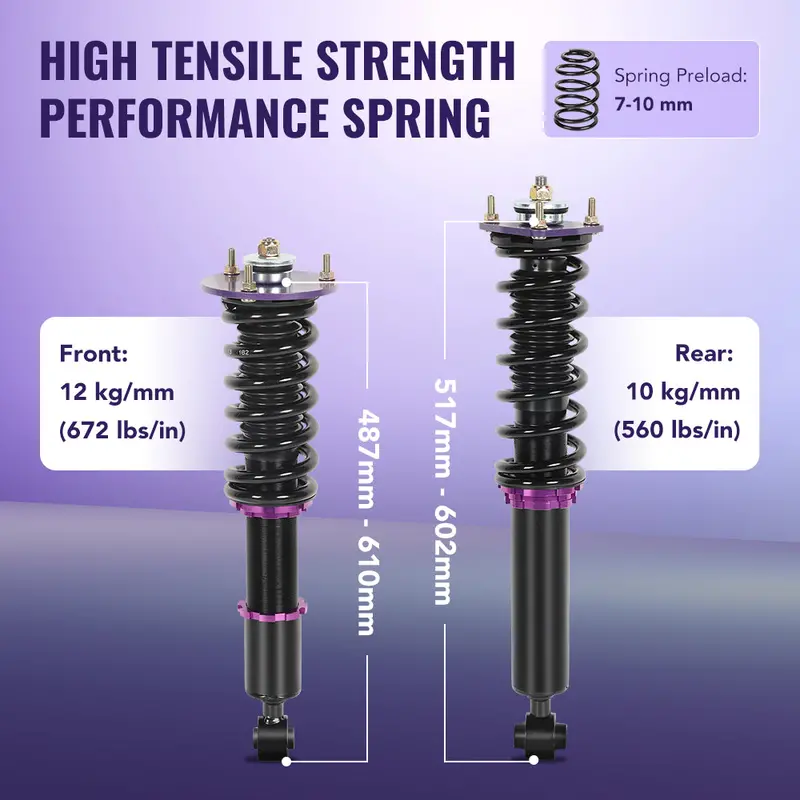 1998-2007 Lexus Is300/Is200 Toyota Altezza/Mark Ii Coilovers Height Adjustable 4Pcs 2