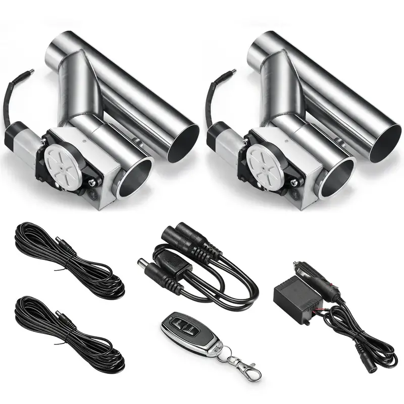 2.0 Inch Dual Electric Exhaust Cutout Remote Kit With One Controller | Flashark 2