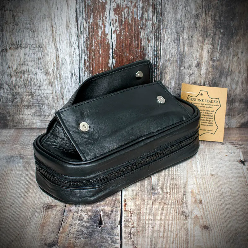 2 Pipe Bag - Black Nappa Leather 2