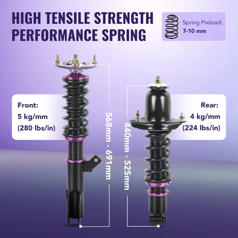2000-2006 Toyota Celica Coilover Shock Absorbers Struts 4Pcs 2