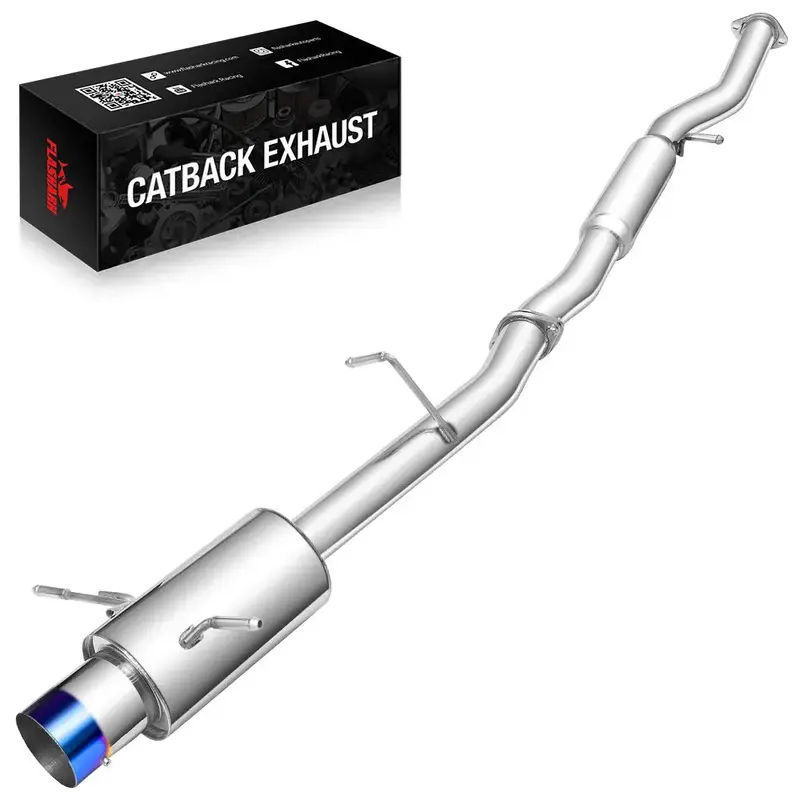 2002-2007 Subaru Wrx/Sti Gd Ej205 Catback Exhaust 3" Pipe 4.5" Muffler Tip + Downpipe Up-Pipe 1