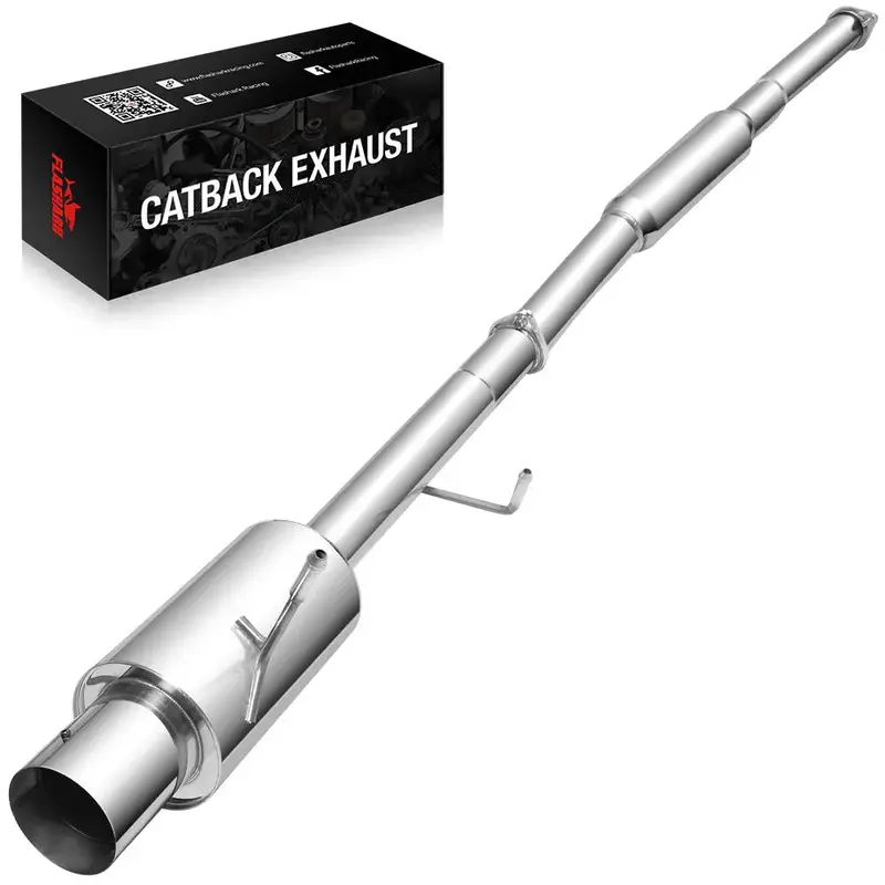 2002-2007 Subaru Wrx/Sti Gd Ej205 Catback Exhaust 3" Pipe 4.5" Muffler Tip + Downpipe Up-Pipe 4