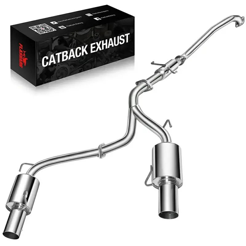 2003-2006 Hyundai Tiburon 2.7L V6 Gt/Se Catback Exhaust System W/ 4 Inches Rolled Muffler Tip 1