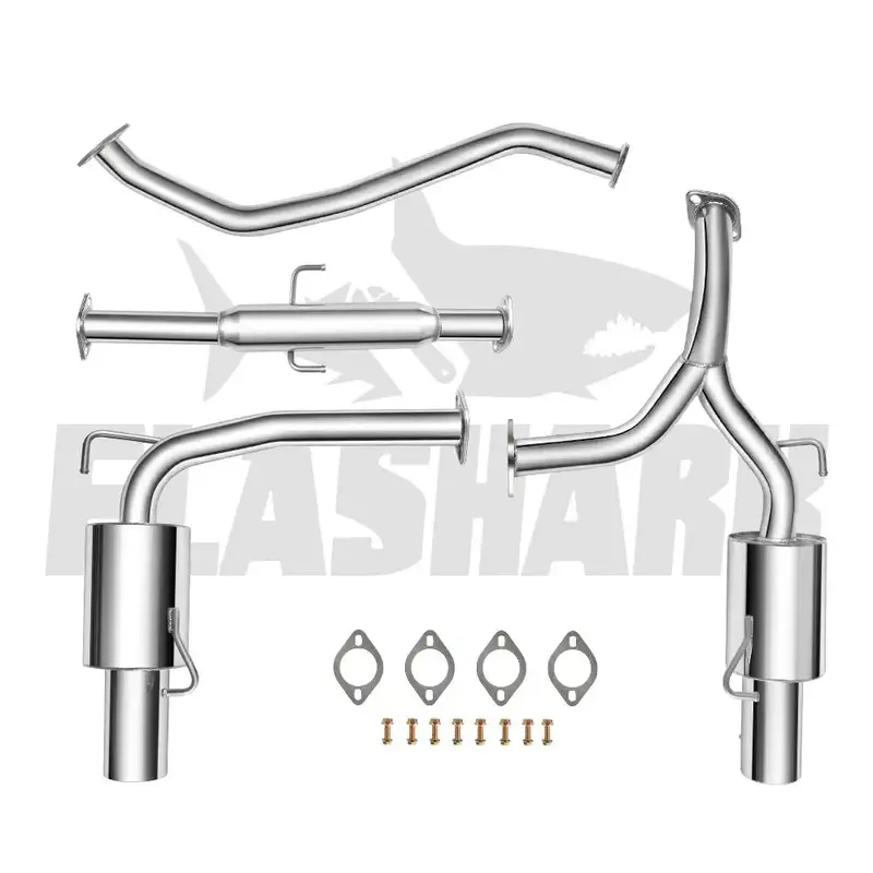 2003-2006 Hyundai Tiburon 2.7L V6 Gt/Se Catback Exhaust System W/ 4 Inches Rolled Muffler Tip 2