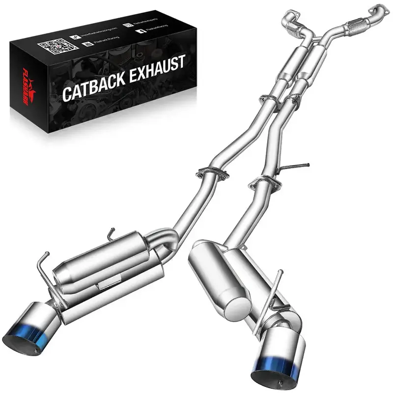 2003-2009 Nissan 350Z 3.5L Catback Exhaust W/ 4.5 Inches Dual Burnt Tips 1