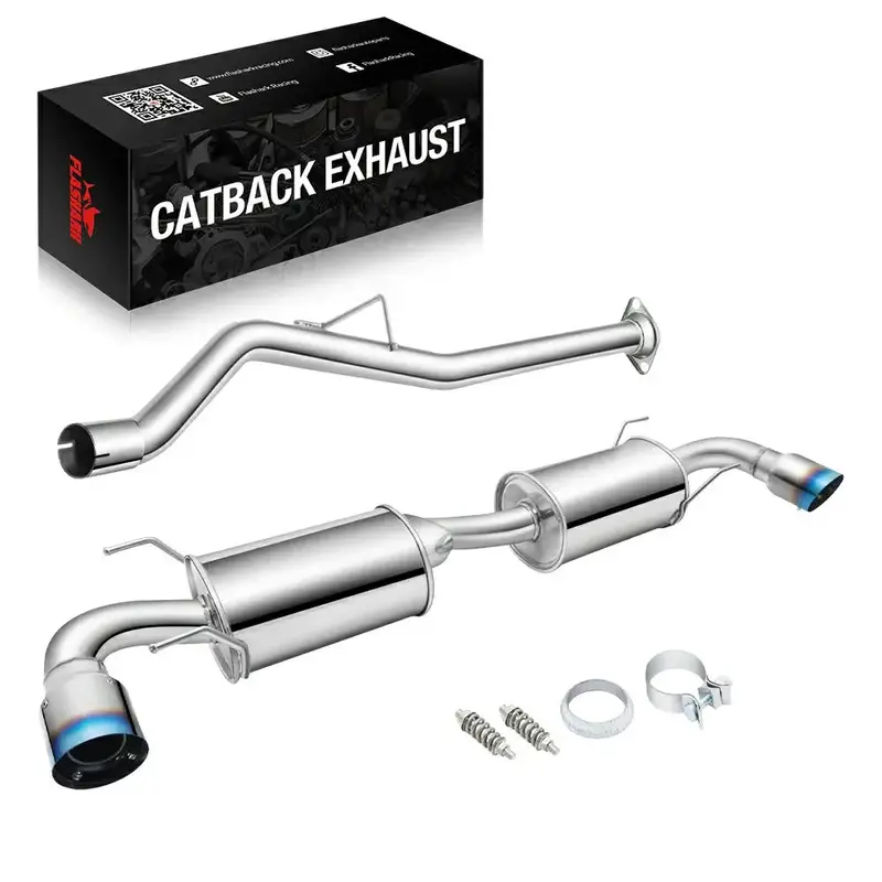 2004-2008 Mazda Rx-8 1.3L Catback Exhaust System W/ Dual Burnt Tip 1