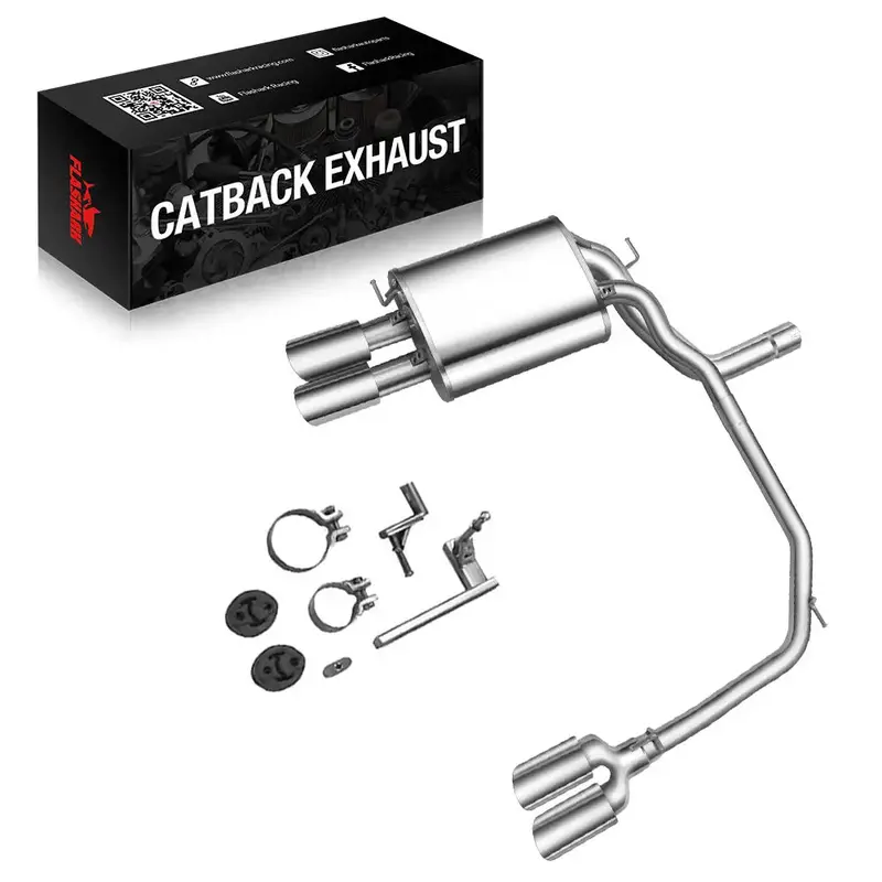 2005-2010 Bmw 5 Series E60 E61 523I/525I/530I Catback Exhaust System W/ M5 Style Dual Tip 1