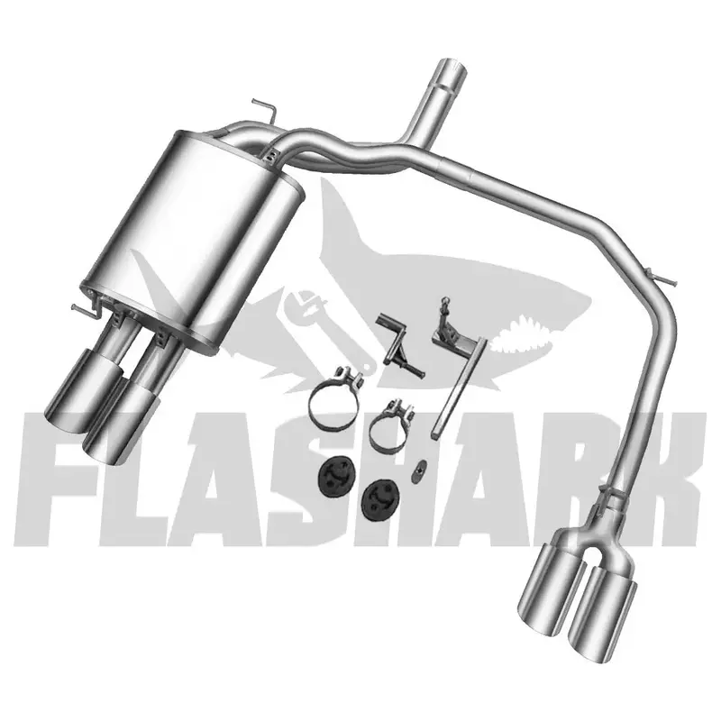 2005-2010 Bmw 5 Series E60 E61 523I/525I/530I Catback Exhaust System W/ M5 Style Dual Tip 2