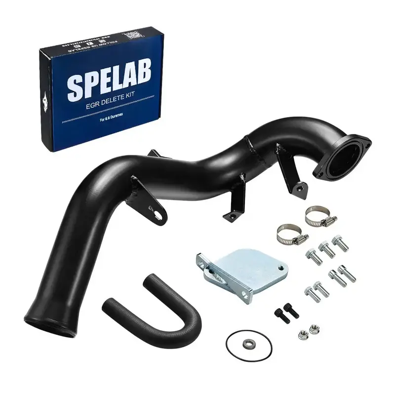 2007.5-2010 6.6L Duramax Lmm Egr Delete Kit High Flow Intake Elbow Pipe Tube | Spelab 1