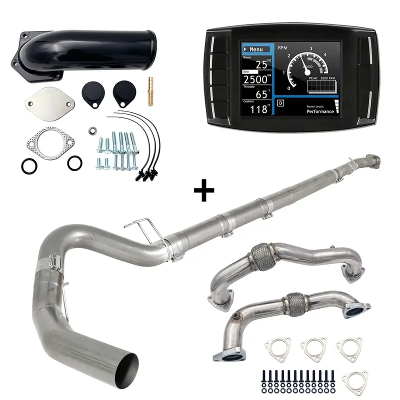 2008-2010 6.4L Ford Powerstroke 5" Dpf/Def/Egr Delete All-In-One Kit 1