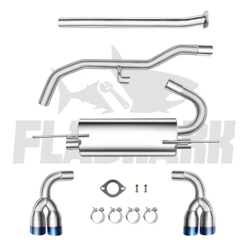 2009-2014 Hyundai Genesis Coupe 2.0L Catback Exhaust System W/ N1 Burnt Quad Tip 2