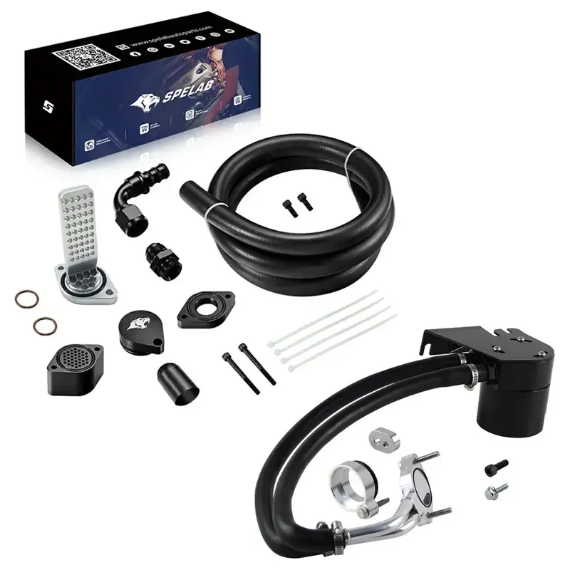 2011+ Ford 6.7L Powerstroke Ccv Reroute/Delete W/Catch Can Internal&External Kit | Spelab 1