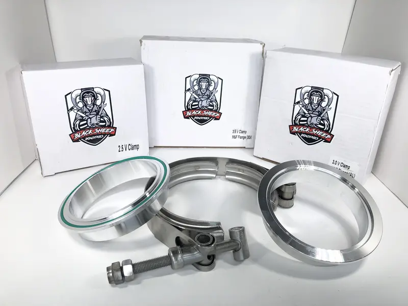 3.5" Aluminum V-Band Flange Assembly With Clamp 1
