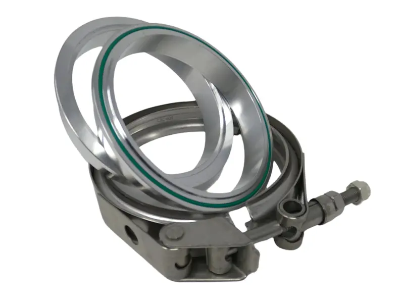 3.5" Aluminum V-Band Flange Assembly With Clamp 2