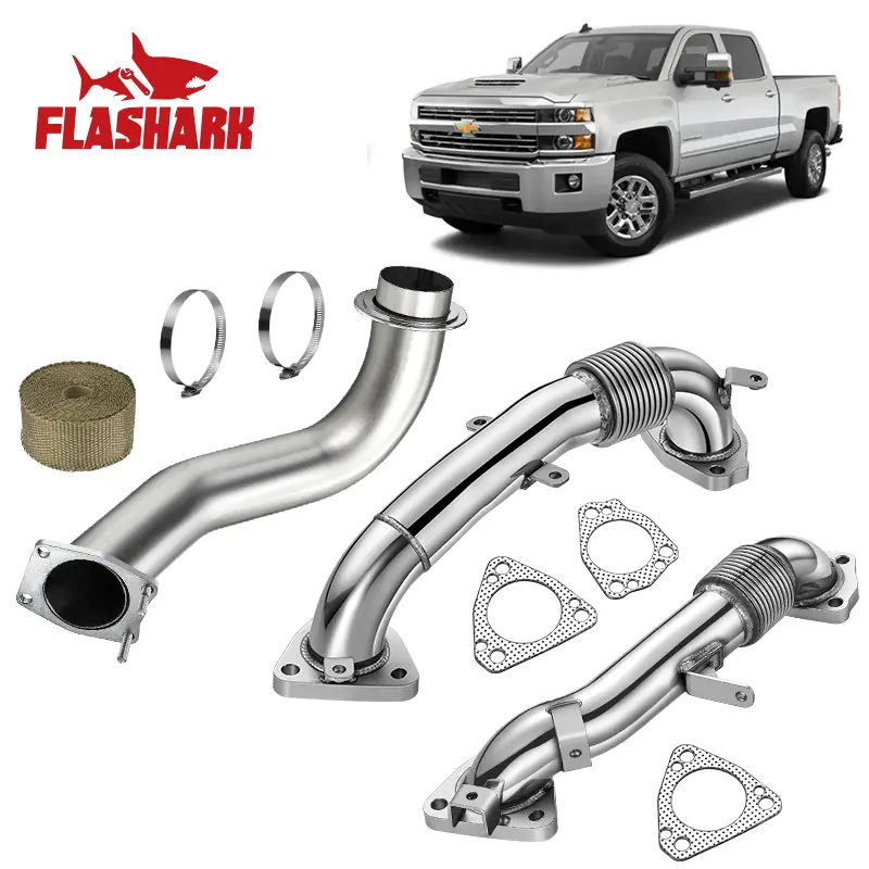 3.5'' Downpipe Exhaust For 2017-2023 Chevy/Gmc Silverado/ Sierra L5p Duramax Diesel 6.6L 4