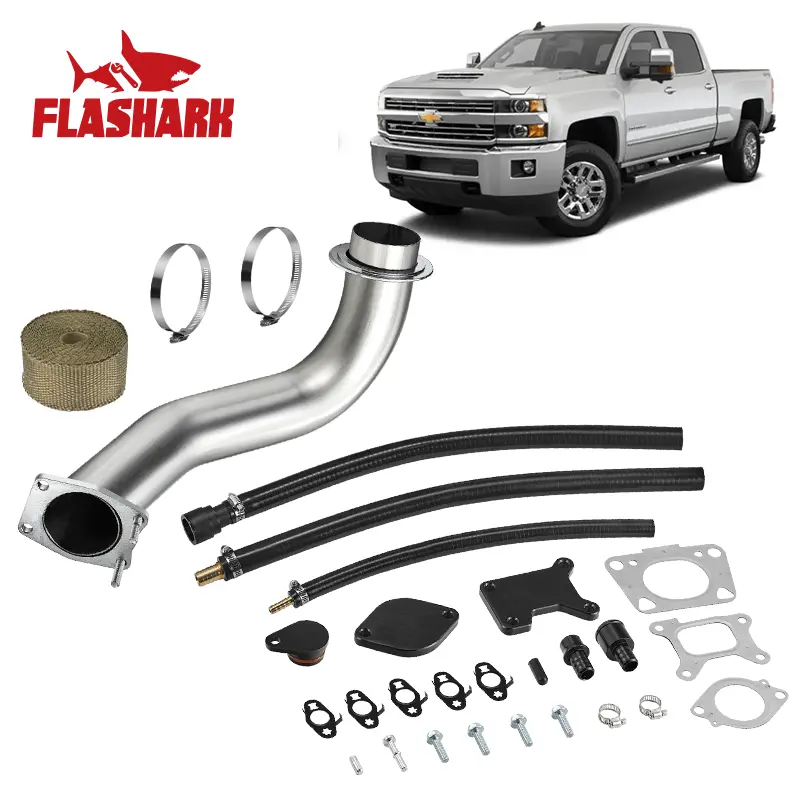 3.5'' Downpipe Exhaust For 2017-2023 Chevy/Gmc Silverado/ Sierra L5p Duramax Diesel 6.6L 5