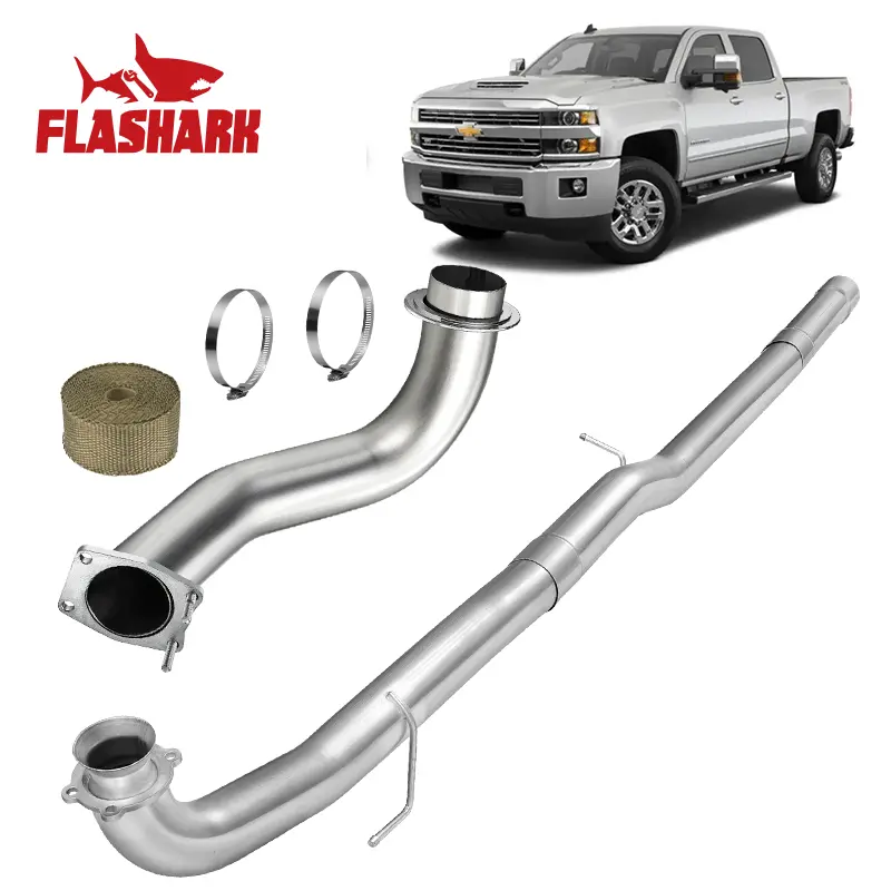3.5'' Downpipe Exhaust For 2017-2023 Chevy/Gmc Silverado/ Sierra L5p Duramax Diesel 6.6L 6