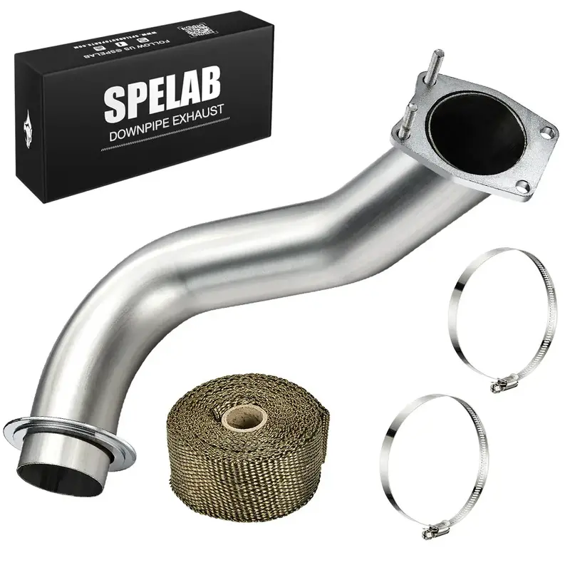 3.5'' Downpipe Exhaust For 2017-2024 L5p 6.6L Duramax Diesel Black| Spelab 1