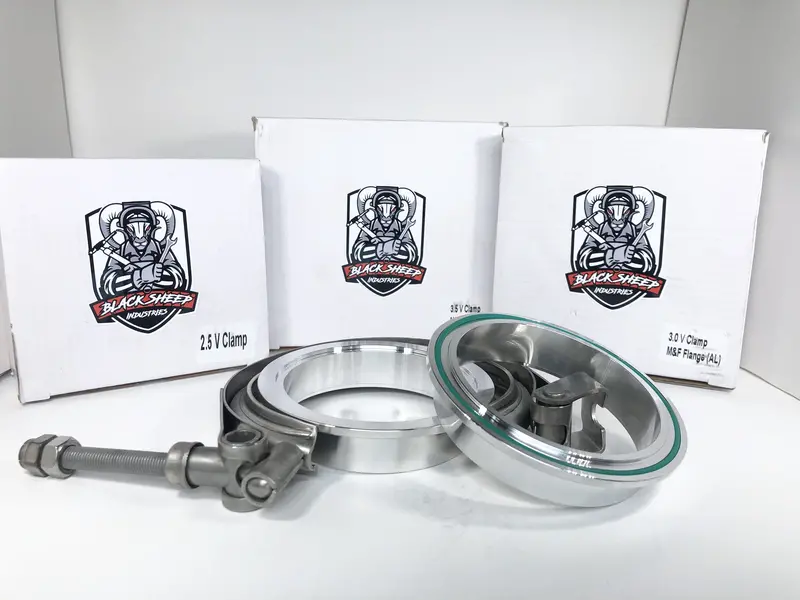 3" Aluminum V-Band Flange Assembly With Clamp 2