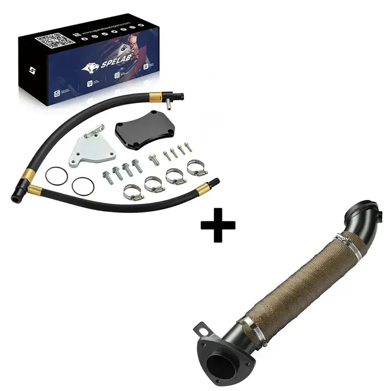 3'' Downpipe Exhaust For 2011-2016 Lml 6.6L Duramax Diesel | Spelab 10