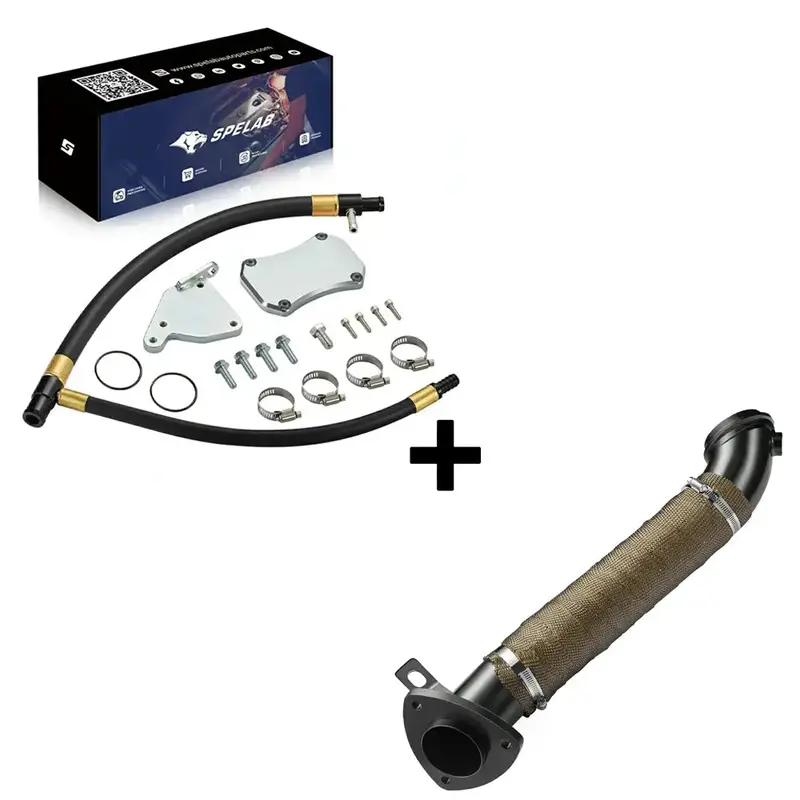 3'' Downpipe Exhaust For 2011-2016 Lml 6.6L Duramax Diesel | Spelab 12