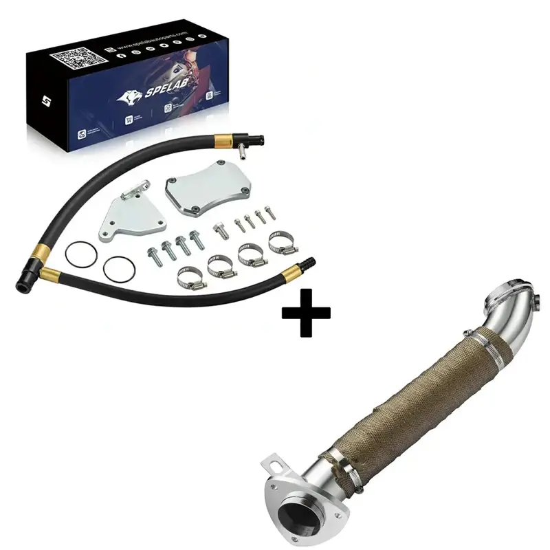 3'' Downpipe Exhaust For 2011-2016 Lml 6.6L Duramax Diesel | Spelab 13