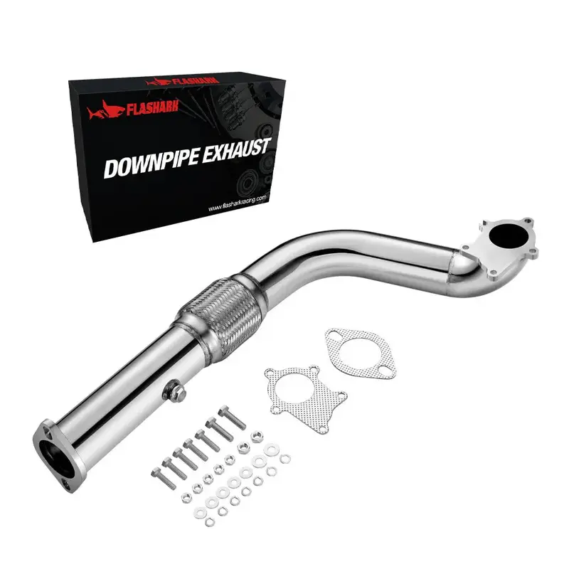3-Inch Downpipe Exhaust For 1988-2001 Honda Civic/Crx/Del Sol & Acura Integra, T3/T4 Turbo, B16/B18/D15/D16 Engines, 5-Bolt 1