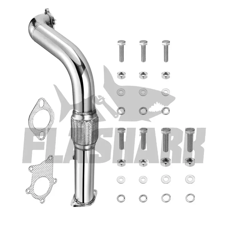 3-Inch Downpipe Exhaust For 1988-2001 Honda Civic/Crx/Del Sol & Acura Integra, T3/T4 Turbo, B16/B18/D15/D16 Engines, 5-Bolt 2