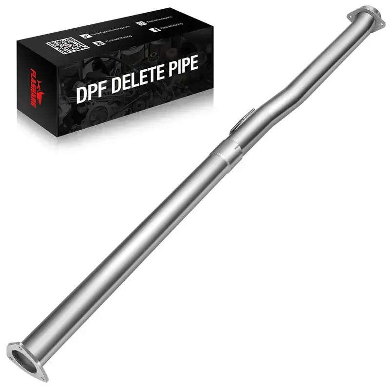 4.0/5.0 Inch 6.7 Powerstroke Dpf Delete Race Pipe | Downpipe-Back Exhaust W/Muffler For 2011-2023 Ford F-250, F-350, F-450 1