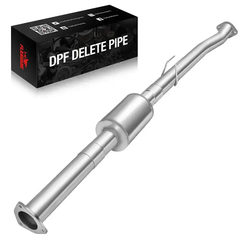 4.0/5.0 Inch 6.7 Powerstroke Dpf Delete Race Pipe | Downpipe-Back Exhaust W/Muffler For 2011-2023 Ford F-250, F-350, F-450 4