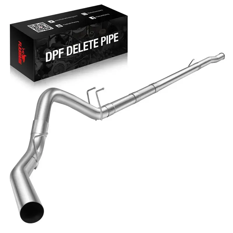 4.0/5.0 Inch 6.7 Powerstroke Dpf Delete Race Pipe | Downpipe-Back Exhaust W/Muffler For 2011-2023 Ford F-250, F-350, F-450 5
