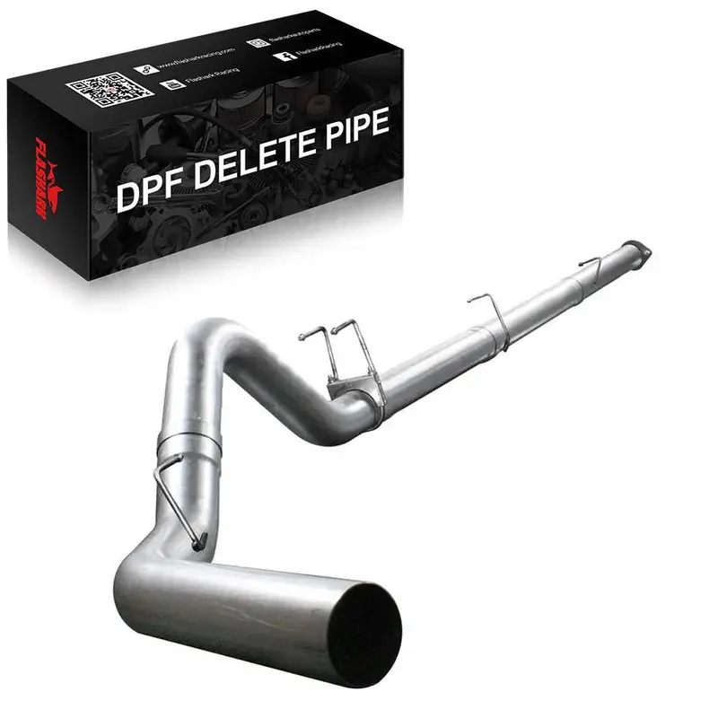 4.0/5.0 Inch 6.7 Powerstroke Dpf Delete Race Pipe | Downpipe-Back Exhaust W/Muffler For 2011-2023 Ford F-250, F-350, F-450 7