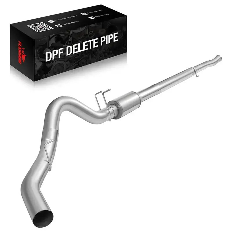 4.0/5.0 Inch 6.7 Powerstroke Dpf Delete Race Pipe | Downpipe-Back Exhaust W/Muffler For 2011-2023 Ford F-250, F-350, F-450 8