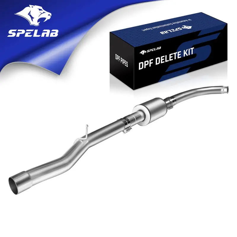 4‘’ 2011-2015 Lml 6.6 Duramax Cat & Dpf Delete Race Pipe W/Muffler | Spelab 1