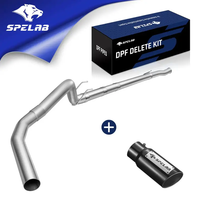 4‘’/5'' 2008-2010 Ford 6.4 Powerstroke Cat & Dpf Delete Race Pipe | Spelab 2
