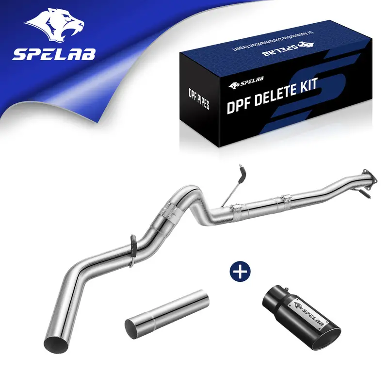 4"/5" Downpipe-Back 2011-2015 Lml 6.6 Duramax Dpf Delete Race Pipe | Spelab 3