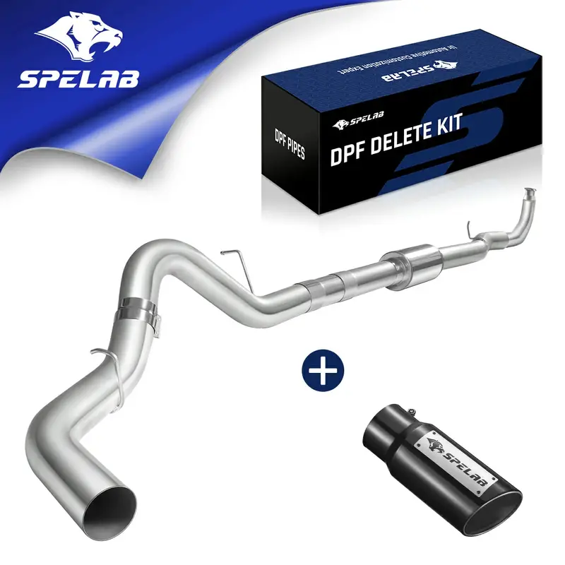 4"/5" Downpipe-Back 2011-2015 Lml 6.6 Duramax Dpf Delete Race Pipe | Spelab 4