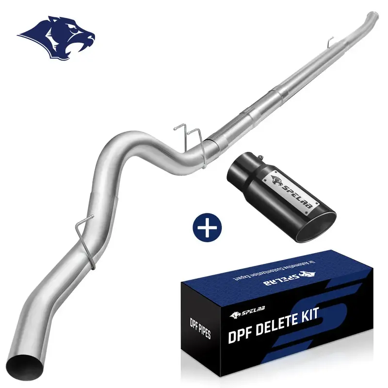 4‘’/5‘’ Dpf Delete Race Pipe Exhaust For 2011-2024 Ford 6.7 Powerstroke F250 F350 F450 12