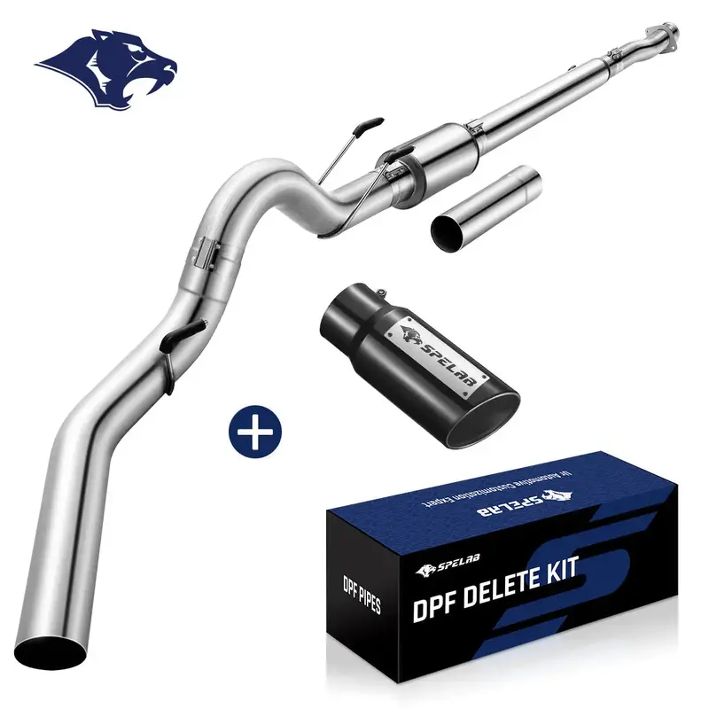 4‘’/5‘’ Dpf Delete Race Pipe Exhaust For 2011-2024 Ford 6.7 Powerstroke F250 F350 F450 12