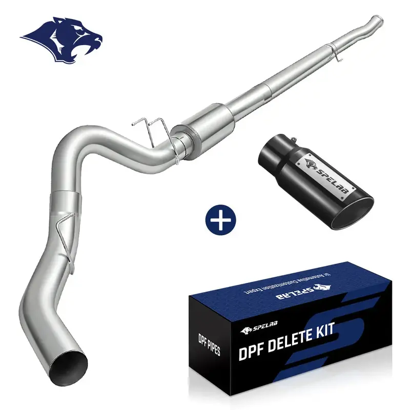 4‘’/5‘’ Dpf Delete Race Pipe Exhaust For 2011-2024 Ford 6.7 Powerstroke F250 F350 F450 14