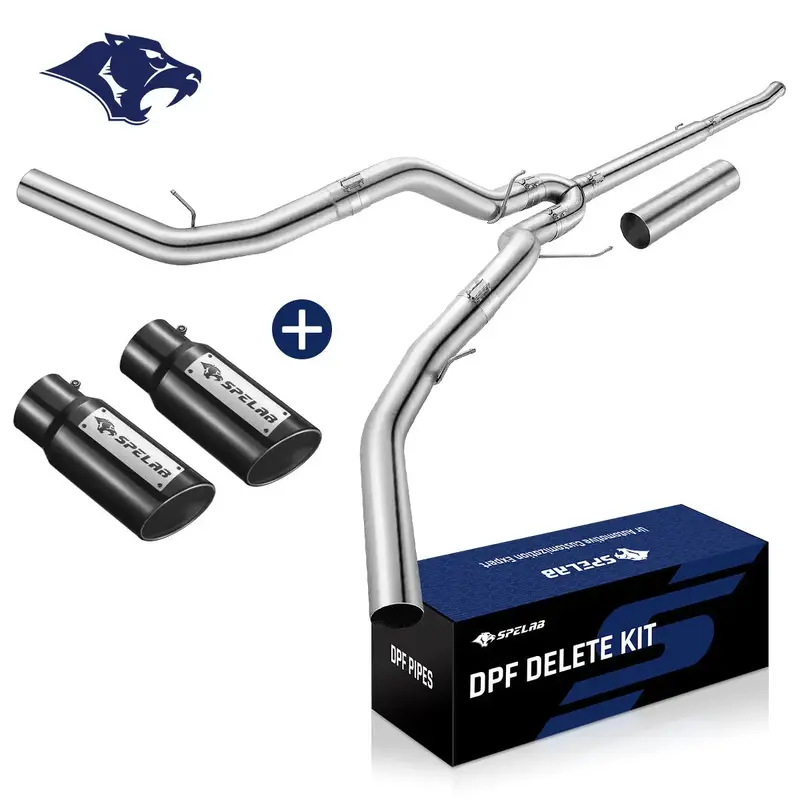 4‘’/5‘’ Dpf Delete Race Pipe Exhaust For 2011-2024 Ford 6.7 Powerstroke F250 F350 F450 14