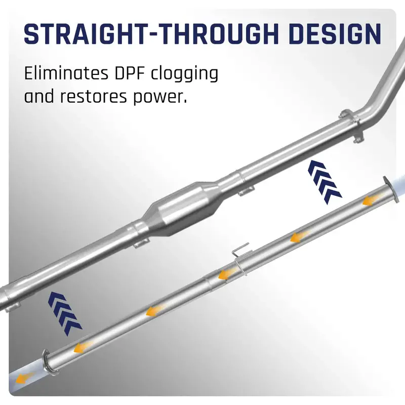 4‘’/5‘’ Dpf Delete Race Pipe Exhaust For 2011-2024 Ford 6.7 Powerstroke F250 F350 F450 6