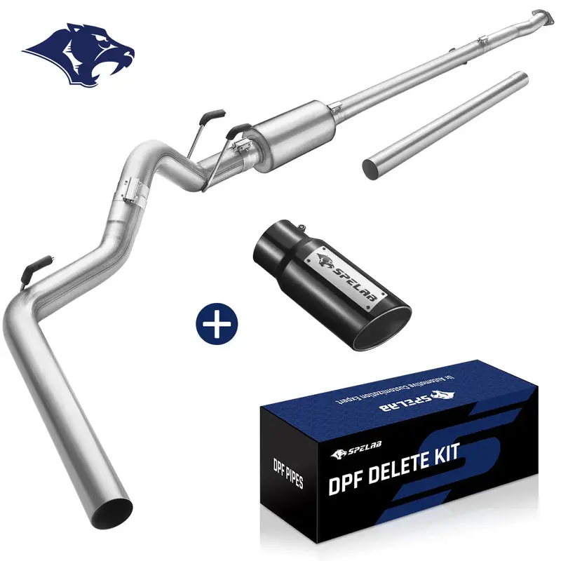 4‘’/5‘’ Dpf Delete Race Pipe Exhaust For 2011-2024 Ford 6.7 Powerstroke F250 F350 F450 7