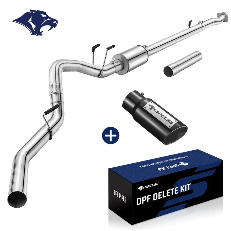 4‘’/5‘’ Dpf Delete Race Pipe Exhaust For 2011-2024 Ford 6.7 Powerstroke F250 F350 F450 8