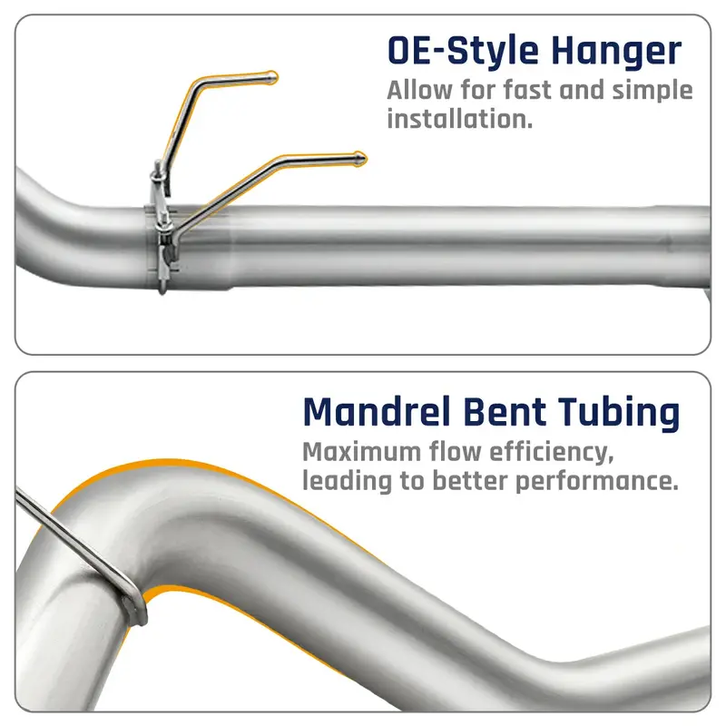 4" Turbo-Back Exhaust Dpf Delete For 2007.5-2009 Dodge Ram 6.7L Dielsel 2500 3500 2