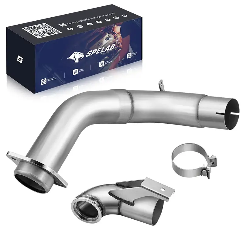 4‘’ Turbo Downpipe Exhaust For 2015-2019 Ford 6.7L Powerstroke F250 F350 F450 F550 | Spelab 2